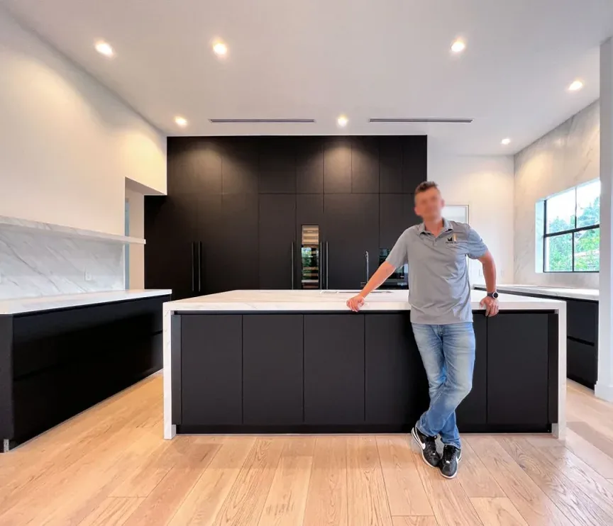 Luxury black kitchen