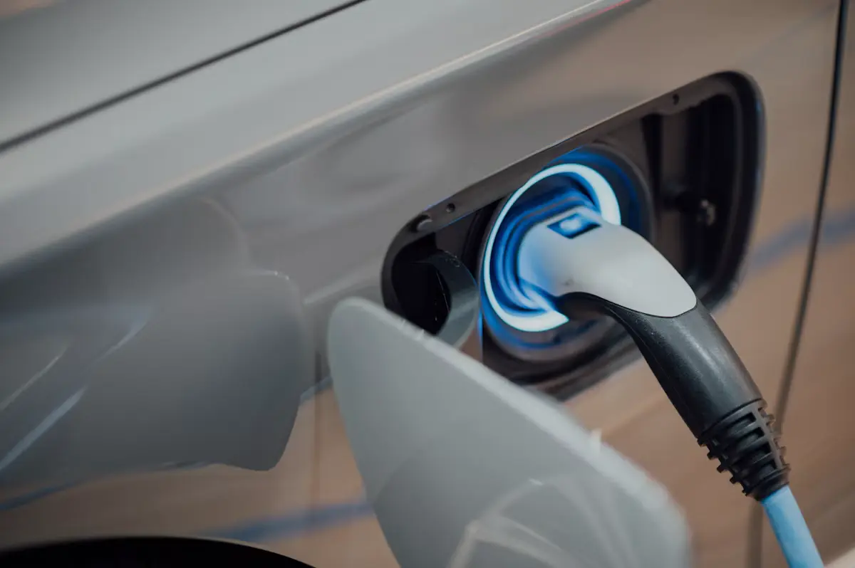 Electric vehicle charging station installed at home