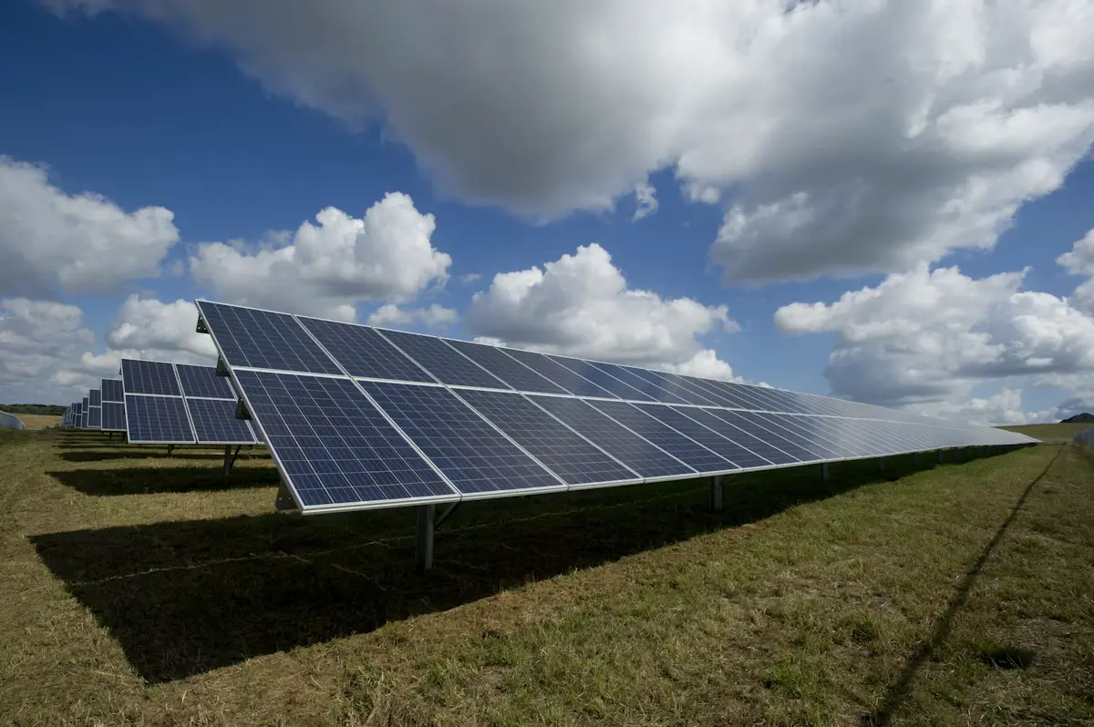 Solar panel installation on a residential roof